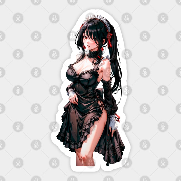 Kurumi Tokisaki Gothic Lolita Maid – Date A Live Sticker by MikaseSan